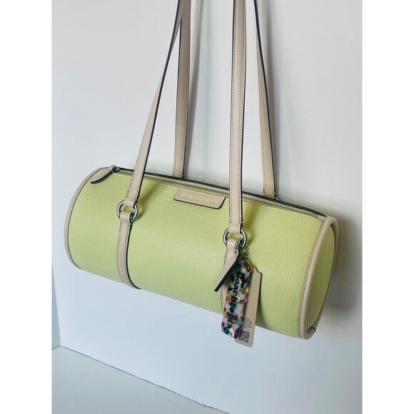 Coachtopia Barrel Bag In Pale Lime/Cloud - 50% Off  Coach Coachtopia Barrel Shoulder Bag Pale Lime Cloud Leather CT382